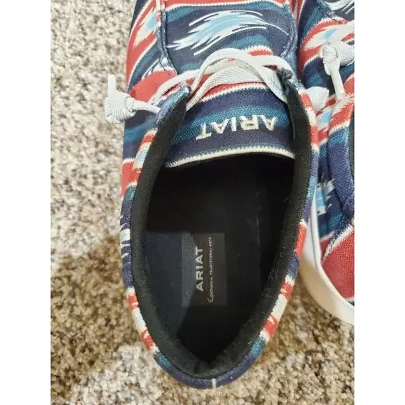 Ariat Hilo Men’s 9EE Wide Serape Canvas Shoes Centinela Style 10042581 Lace Up - Picture 6 of 10